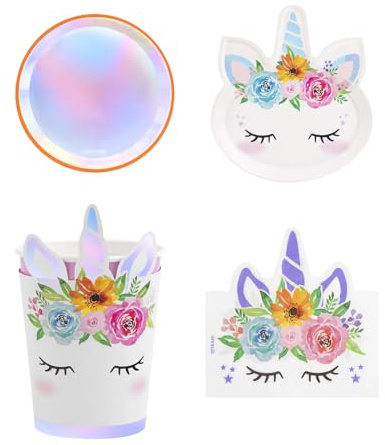 OH YEAH - Fête d'anniversaire licorne - Célébration pour enfants - Décoration d'anniversaire d'enfant à thème - Kit table licorne - Pour événements et fêtes (Basic Licorne)