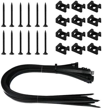 300 Stück Kabelhalter Schraubbar, Kabelbinder Halter, Kabelbefestigung, Kabelschellen zum Schrauben, Nylon Sattelhalterung Halterungs für Kabelbefestigung