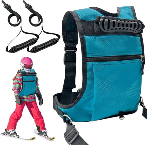 Harnais d'entraînement au ski – Harnais d'entraînement à la planche à neige | Sangles de ski pour le transport, harnais absorbant les chocs, poignée de levage facile, sangle de ski pour garçons