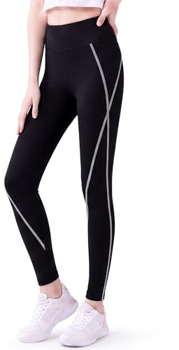 Domueay Leggings pour Filles avec UPF 60 Anti UV Pantalons Longs 12-13 Ans