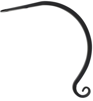 Artibetter 2pcs Iron Wall Mount Plant Hangers Black, Sturdy Rust-Resistant Flower Basket Hooks for Indoor and Outdoor Gardening Wall Decor, 8 Inch Hanging Brackets for Bird Cages and Floral