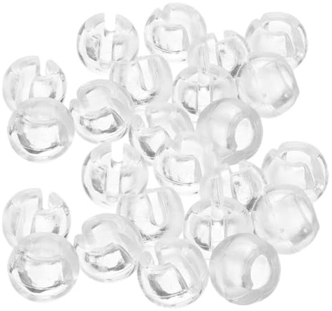 ibasenice 40 Topes de Cadena Cuentas Transparentes para Persianas Verticales, Accesorios Delicados de Pom para Reparación y Fácil Instalación en Proyectos de Reemplazo