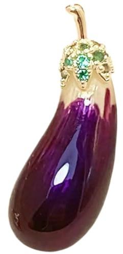 Balacoo Spilla da Bavero Melanzana in Rame Elegante e Facile da Appuntare per Cappotti e Sciarpe, Accessorio Unico per Matrimoni e Anniversari