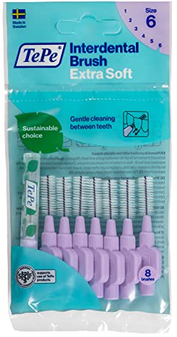 TePe Interdentalbürsten X-soft helllila 1,1 mm, 1er Pack (1 x 8 Stück)