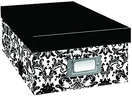 Pioneer Photo Albums Boîte de Rangement damassée Robuste, 29 x 19 x 11,4 cm (L x l x H), Peut contenir 1100 Impressions, sans Acide, Personnalisable