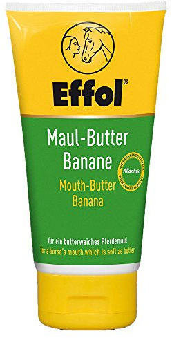 Effol Maul-Butter® Banane für ein butterweiches Pferdemaul sorgt für mehr Zufriedenheit beim Pferd und erhöht somit die Reitqualität 150 ml