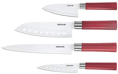 Cecotec Santoku-Set di 4 coltelli con rivestimento in ceramica