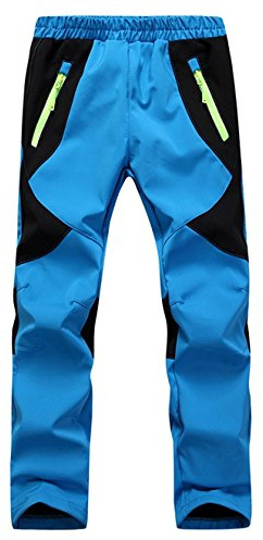 Echinodon Kinder Gefütterte Hose Softshellhose Winddicht Wasserabweisend Atmungsaktiv Warm Outdoorhose Skihose