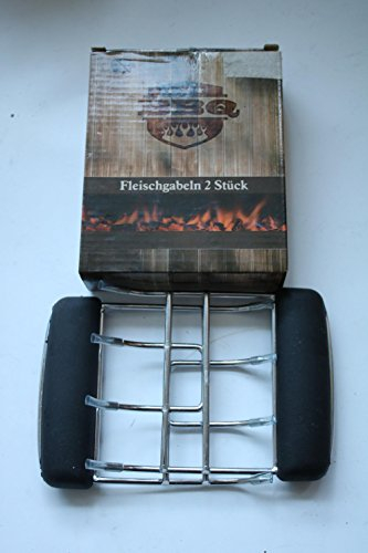 Fleischgabeln für BBQ Bärenkralle Grill-Krallen - Hochwertige Edelstahl Fleisch-Klauen, Fleischgabeln ideal für Pulled Pork, Beef, Chicken, Grill, BBQ und das Servieren von Salaten