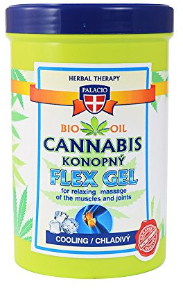 Herbal Therapy Gel de Masaje Cannabis Oil (Frio, 380 ml) - Lubricante para Masaje - Adultos Activos o con Problemas Musculares - Unisex - Palacio