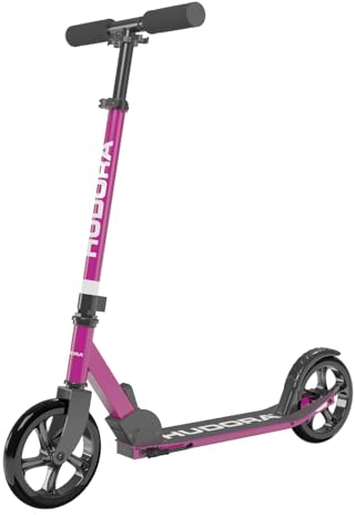 HUDORA Scooter Start 200 I Stabiler Aluminium-Roller I Höhenverstellbarer & zusammenklappbarer Cityroller I Kinder- & Erwachsenenroller für bis zu 100kg I Solider Tretroller mit Ständer