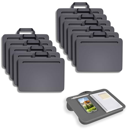 Lapgear, kompakter Schoß-Tisch, passend für Laptops bis 15 Zoll, 12er-Pack, anthrazit, Style-Nr. 43005