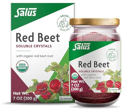 Gaia Herbs Floradix, Organic Red Beet Crystals, Nutritional Dissolving Mix-in for Food and Drinks, 7 Oz