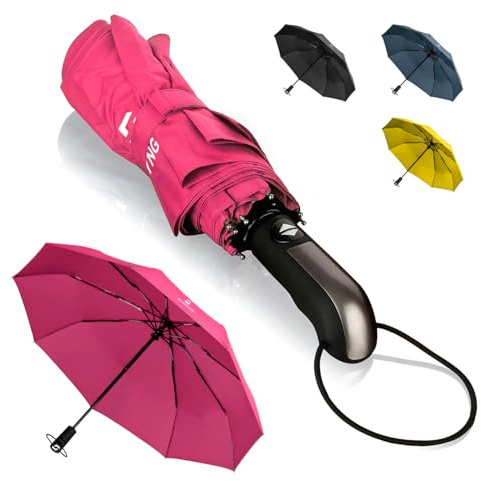 STYNGARD Regenschirm automatik Kinder mit Sicherheitsreflektoren - Kinder Regenschirm Mädchen/Junge - Automatik Kinderschirm Schulranzen Modell - ROTTERDAM