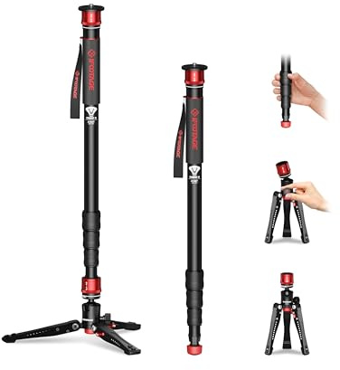 IFOOTAGE Monopod for Camera Cobra 3 A180T, 71 Camera Monopod with Feet, Aluminum Monopods Cameras Stand Compatible with Sony Canon Nikon DSLR, Payload 17.64 lbs/8 KG
