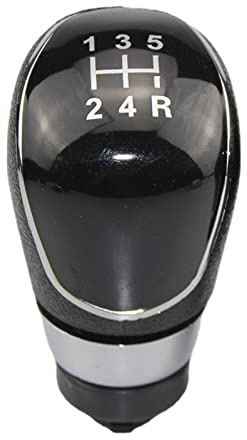 OXFUZZ Gear Stick Knob for Ford for Fiesta 2008 2009 2010 2011 2012 Car Styling Accessories 5/6 Speed Manual Gear Shift Knob Gaiter Boot Cover Shifter Lever Knob (Color : 5-Speed Black)