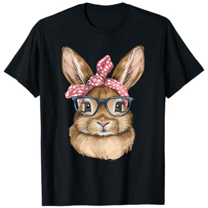 Osterhase mit Brille und Stirnband Bandana T-Shirt