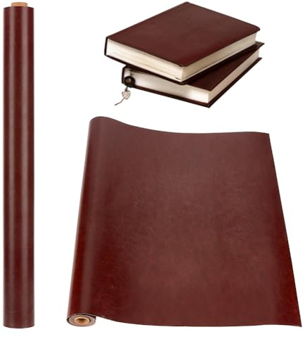 OLYCRAFT 120x43cm Copertina per Rilegatura in Similpelle Tessuto per Rilegatura in Similpelle Marrone Cocco Spessore 0.7mm Copertina per Libri per Rilegature di Libri Scatole Regalo Lavori Fai Da Te