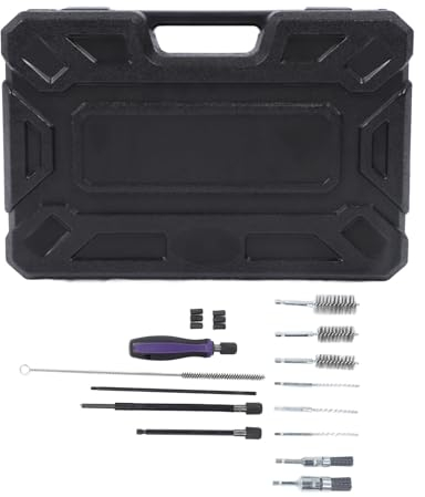 BOROCO 19 Pièces Brosse Métallique Perceuse Alésage Brosse De Nettoyage Ensemble Torsadé Perceuse électrique Brosse Métallique De Nettoyage Pour Base D'injecteur De Carburant Moteur De Voiture