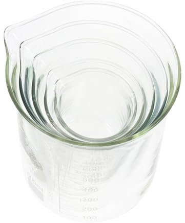 SHOWERORO 5piezas Medidores De Borosilicato Resistentes Al Para Experimentos Científicos y Cocina