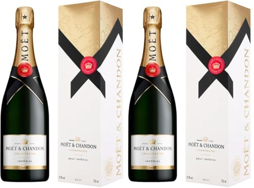 Moët und Chandon Moet Impérial Standardgeschenkpackung, 2er Pack (1 x 0.75 l)