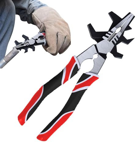 Buerfu Schweißschneider, Schneidschweißzange - 8-Zoll-Drahtzangen-Handwerkzeuge Hartstahl - Mehrzweck-Schweißzange in professioneller Qualität mit rostfreiem, ergonomischem beschichtetem Griff zum