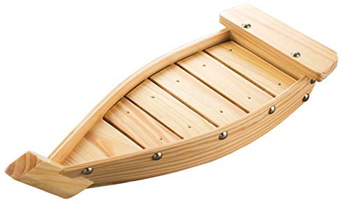 Bateau de service à sushis en bois – Plateau de service japonais pour restaurant, fête, fête d'anniversaire – Assiette alimentaire