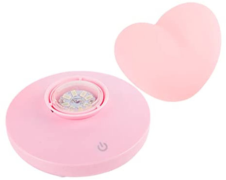 Hemobllo Herzförmige Led Touch-nachttischlampe Usb Wiederaufladbar Silikon Herzlampe in Rosa Kleine Tischleuchte Für Schlafzimmer Und Wohnzimmer Einfache Bedienung Lang Anhaltendes Licht