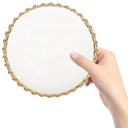 WEKADRIN Household Dessert Plate Ceramic Breakfast Plate Nordic Style Gold Rim Green Accent Elegant Round Food Dish for Home Use Serving Western Breakfast and Snacks