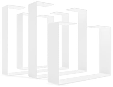 HEVVA 2X Couchtischbeine/Bankbeine - Turin - U-Form (40x30 cm, Weiß) | Couchtischgestell, DIY-Couchtisch, Bankgestell für den Innen- und Außenbereich, Bankbeine aus Metall, Couchtischkufen