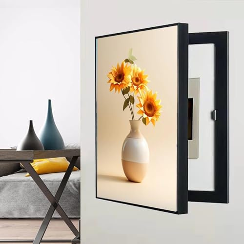 EZAYMSNY Dekorative Sicherungskasten Abdeckung, Zählerkasten Abdeckung Bild Universal Stromkasten Verkleidung, Aluminiumrahmen Wohnzimmer-Flur-Anschlusskasten Dauerhafte Wandabdeckung 50x70cm
