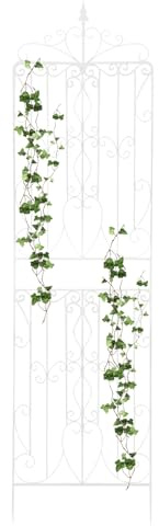 Rankgitter 2er Set, Garten Rankhilfe 65 x 237 cm mit Zum Stecken Bodenpfähle, für Gemüse, Weinreben und Blumen