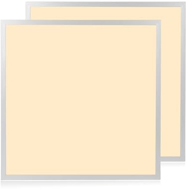 LUXULA 2er Pack LED Panel 62x62 cm Backlit, 36W 3600lm, 3000K Warmweiß | inkl. 230V Netzteil, LED Bürolampen für Odenwald Rasterdecke, Büroleuchten, Deckenleuchte