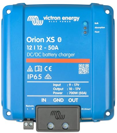 Victron Energy Orion XS Smart DC zu DC Ladegerät 12/12 50A (700W) - ORI121217050- mit EMC-Verbesserungen - IP65 Staub und wasserdicht - voll konfigurierbar - Remote-Management möglich