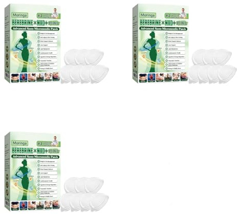 Abnehmpflaster, Abnehmen Schnell Fettverbrenner, Nano Mikronadelpflaster zum Abnehmen, Bauchfett Schnell Loswerden, Moringa NAD+ 10-in-1 Weight Loss Patch, Bauch Weg Pflaster, Fatburner, 3 Stück