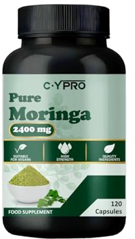 Moringa Capsules 2400mg High Strength | Moringa Oleifera Leaf Extract | Vegan Moringa Supplement for Daily Wellness & Energy | 120 Capsules | 3 Month Supply