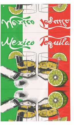 Bandiera del Messico e tequila Leggero, cadente e facile da installare, la bandiera è adatta sia per uso interno che esterno.