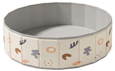 Sandkasten für Kinder, Sandkasten für Kinder, Bällebad, 80 cm, Faltbarer Ball mit Aufbewahrungstasche, tragbarer, geräumiger Spielsandkasten für drinnen und draußen, Beige