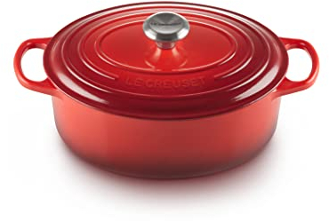 Le Creuset Evolution Cacerola ovales, Hierro Fundido, Rojo Cereza, 29 cm