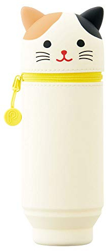 LIHIT LAB Japanisches Federmäppchen mit Kawaii-Katzenmotiv, Groß, für Schule, Büro, Universität, 1 Stück (Modell A7714-7)
