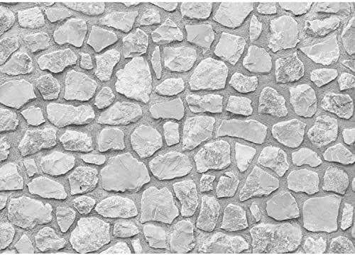 Runa Art Fototapete Steinwand 352 x 250 cm Vlies Tapeten XXL Moderne Wandtapete Wohnzimmer Schlafzimmer Grau 9487011c