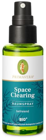 PRIMAVERA Rumsspray Space Clearing bio 50 ml vit gran, rododendron och enbärsbär – aromdiffuser, aromaterapi – befriande – vegansk