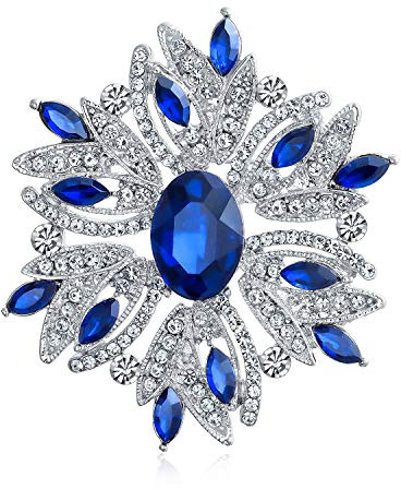 La Mode Grande Épingle De Style Vintage Avec Fleur En Cristal Simulée Art Déco Pour Femmes