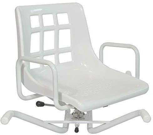 Siège de Bain Blanc Pivotant | Sécurité Absolue pour ne pas Glisser dans sa Baignoire | Confort et Sérénité Garantie
