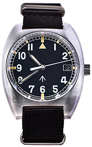 NC Baltany Mechanische Militäruhr für Herren Kleines Zifferblatt Dome Glass Reloj Militar Hombre 10BAR Air Force Clock Tribute 60s NH35 Pilot Watch (Color 2)