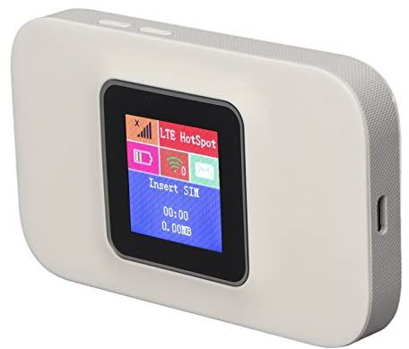 Pocket 4G WiFi, 300Mbps Mobile WiFi Router, Travel WiFi Hotspot LTE Router with Plug and Play SIM Card Slot for Europe Home Business