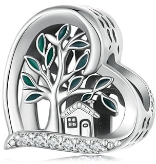 Pendentif de l'Arbre Généalogique Charms pour Bracelets Pandora, Perles en Argent Sterling 925 Arbre de Vie Charms Bijoux Cadeau pour Amie Femme