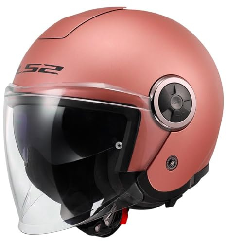 LS2, Jet-Motorradhelm CLASSY SOLID Gold Pink, M | Pinlock vorbereitet