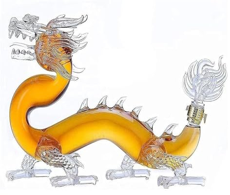 Rödvinkaraff, kristallkaraff för vin, Karaff Dragon Shape Karaffer, Återanvändbar sprit Vinkaraff Karaffer 1000 ml Kristallglas Dekantering