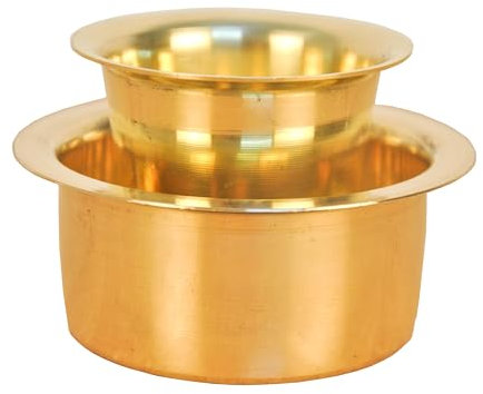 Samyuktha South Indian Brass Coffee Cup Dawara|Dabara|Tumbler for Serving Filter Coffee/Tea|Traditional kumbakonam Dabara Set. Golden Color, 150 ml
